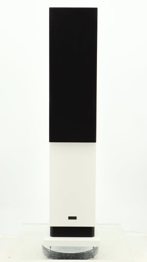 Front view of a used Proac Response DT8 Floorstanding Speaker in a white finish showing Grille