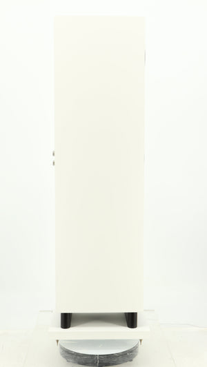 Left side view of a used Proac Response DT8 Floorstanding Speaker in a white finish