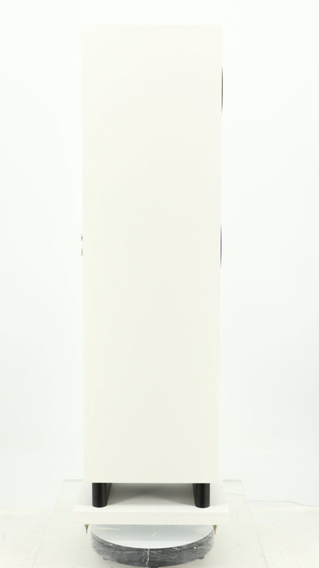 Left side view of a used Proac Response DT8 Floorstanding Speaker in a white finish