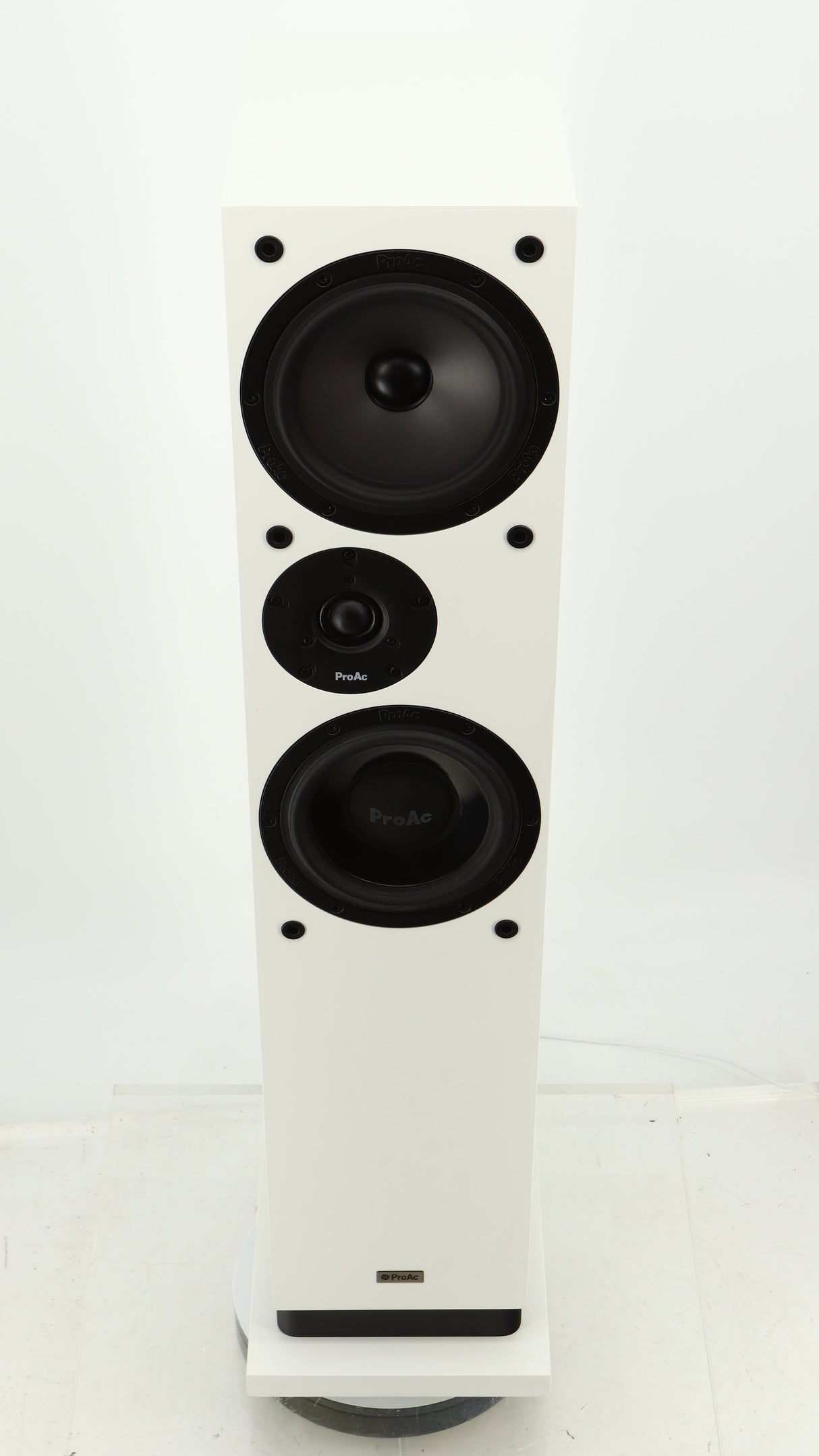 Top of a used Proac Response DT8 Floorstanding Speaker in a white finish