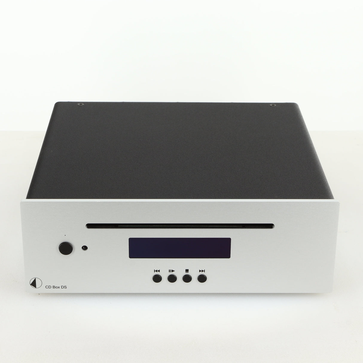 Front view of a used Project CD Box DS in a silver finish