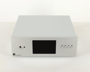 Front view of a used Project CD Box RS2 T CD Transport in a silver finish