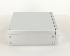 Left side view of a used Project CD Box RS2 T CD Transport in a silver finish
