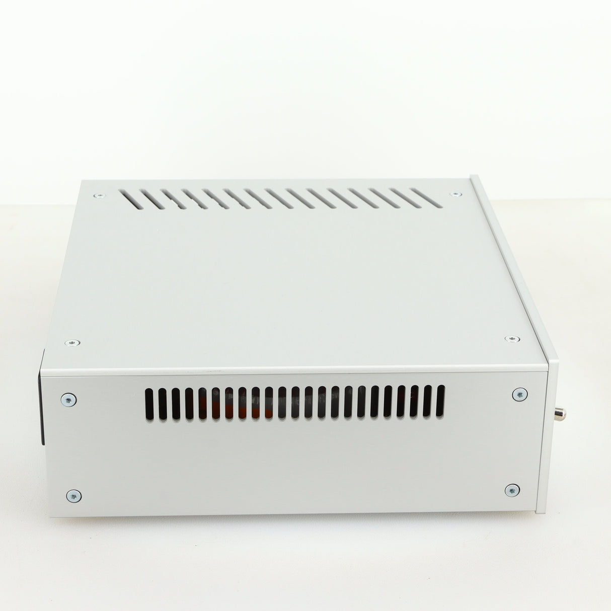 Left side view of a used Project Powerbox DS2 in a silver finish