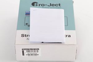 Box for a used Project Streambox S2 Ultra Network Streamer in a Black finish showing Manual