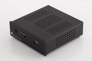 Front right corner of a used Project Streambox S2 Ultra Network Streamer in a Black finish