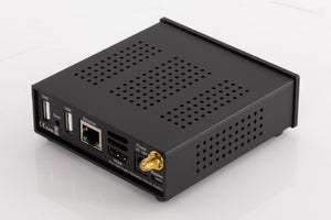 Rear left corner of a used Project Streambox S2 Ultra Network Streamer in a Black finish