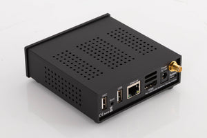 Rear right corner of a used Project Streambox S2 Ultra Network Streamer in a Black finish
