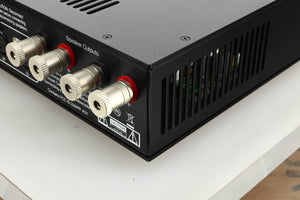 Rear right corner view of a used PS Audio Stellar Strata Mk1 Integrated Amplifier in black finish 