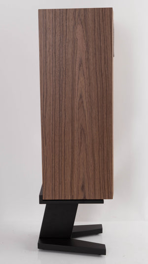 Left side view of a used PSB Passif-50 Anniversary Edition Standmount Speaker in a Walnut finish