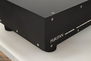 Front left corner view of a used Puritan Audio Laboratories PSM156 Studio Master Mains Purifier