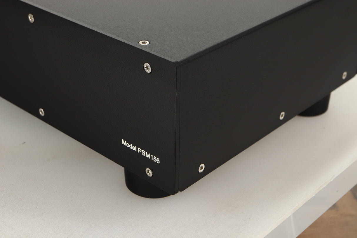 Front right corner view of a used Puritan Audio Laboratories PSM156 Studio Master Mains Purifier