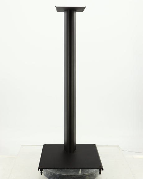 Front view of a used Q Acoustics 3000 Series Speaker Stands (3010) in a black finish