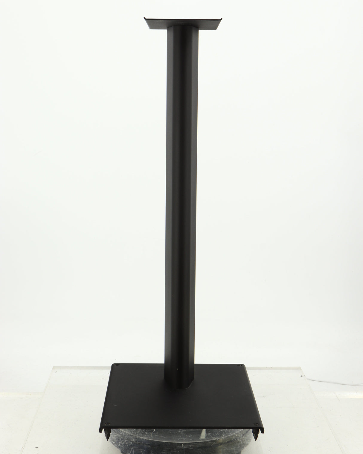 Front view of a used Q Acoustics 3000 Series Speaker Stands (3010) in a black finish