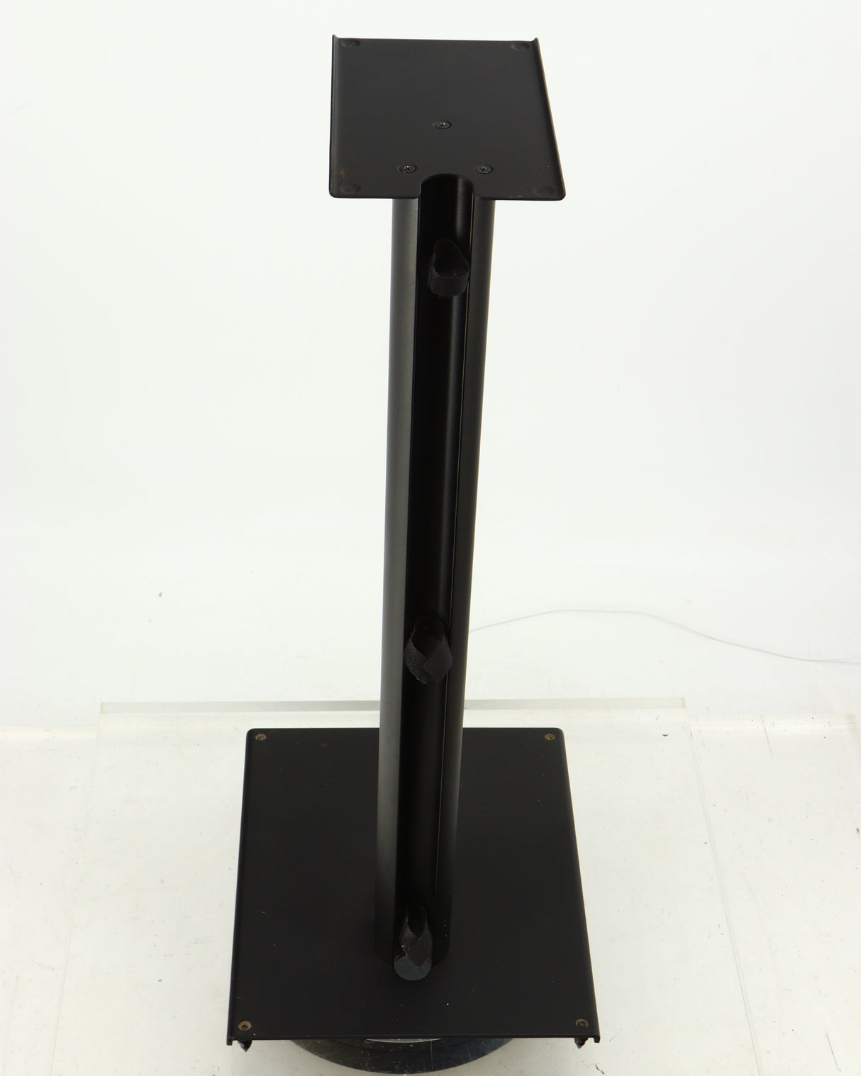 Top of a used Q Acoustics 3000 Series Speaker Stands (3010) in a black finish showing rear
