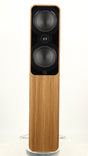 Front view of a used Q Acoustics 5050 Floorstanding Speaker in an oak finish