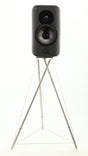 Front view of a used Q Acoustics Concept 300 Standmount Speaker W/ Stand in a black finish