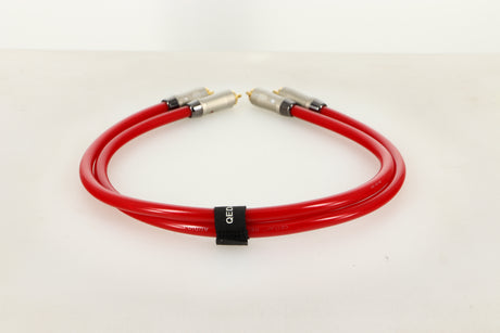 Rear view of a used pair of QED Reference Audio 1 RCA Interconnect 0.5m 