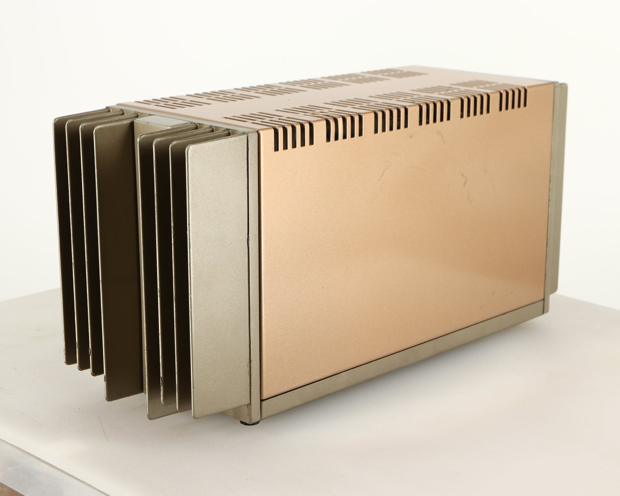 Front right corner of a used Quad 303 Power Amplifier