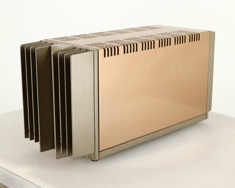 Front right corner of a used Quad 303 Power Amplifier