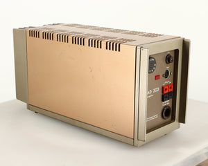 Rear right corner of a used Quad 303 Power Amplifier