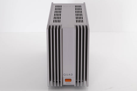 Front view of a used Quad 303 Power Amplifier in a Silver finish