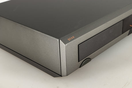 Front left corner of a used Quad 67 CD Player