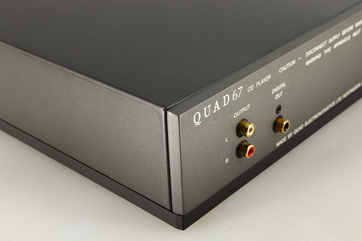 Rear right corner of a used Quad 67 CD Player