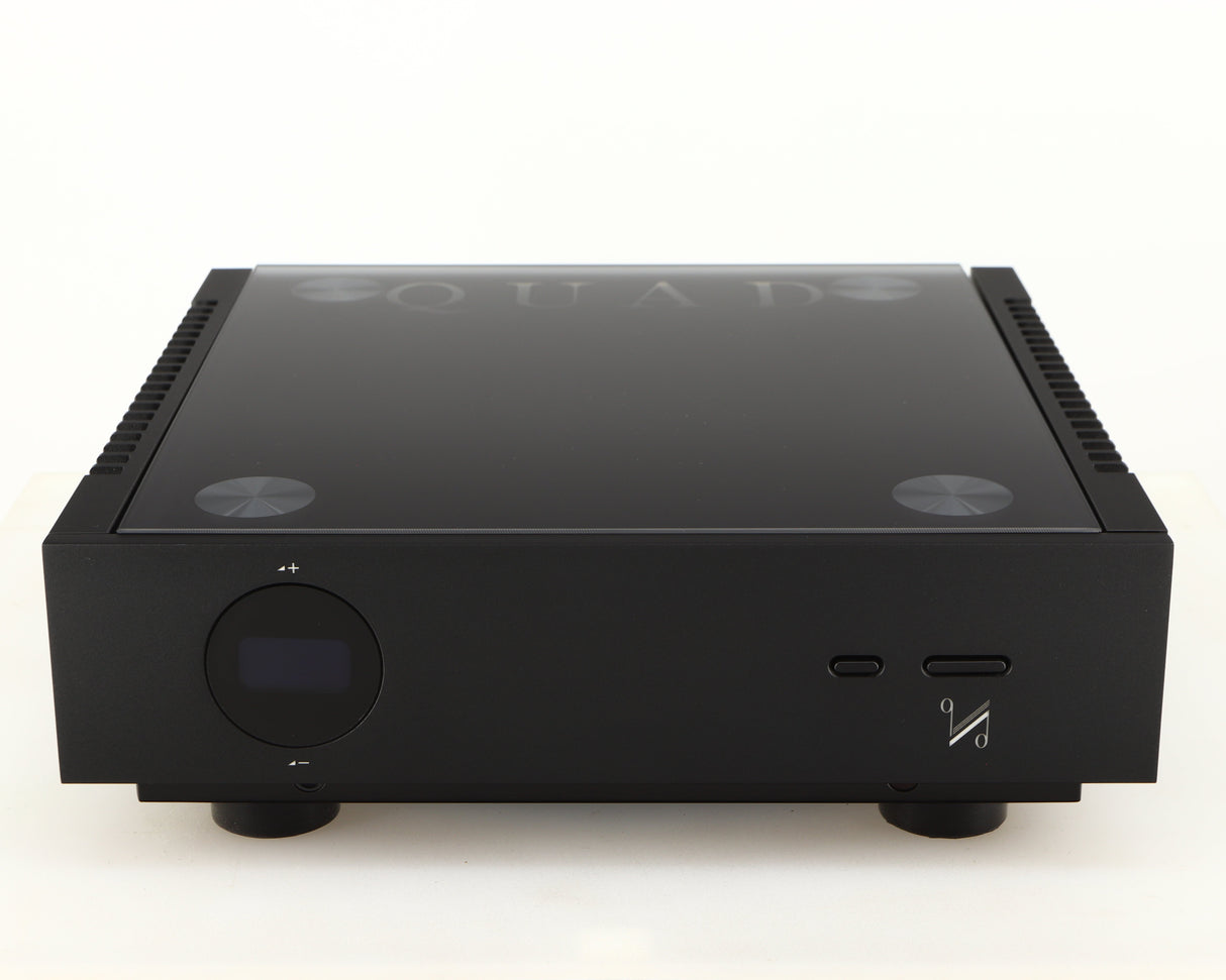 Front view of a used Quad Artera Pre Amplifier in a black finish