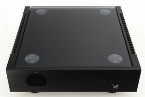 Top view of a used Quad Artera Pre Amplifier in black finish