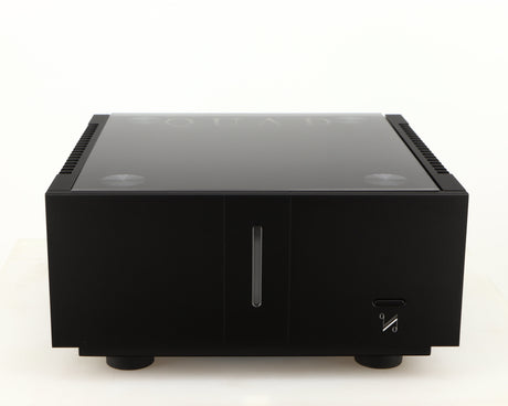 Front view of a used Quad Artera Stereo Power Amplifier in a black finish