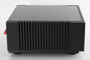 Left side view of a used Quad Artera Stereo Power Amplifier in a Black finish