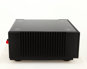 Left side view of a used Quad Artera Stereo Power Amplifier in a black finish