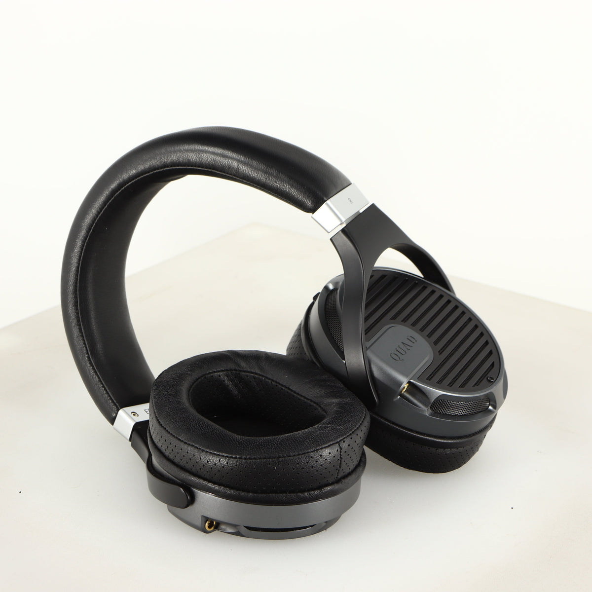 Close up of used Quad ERA-1 Headphones  showing inside of left earmuff