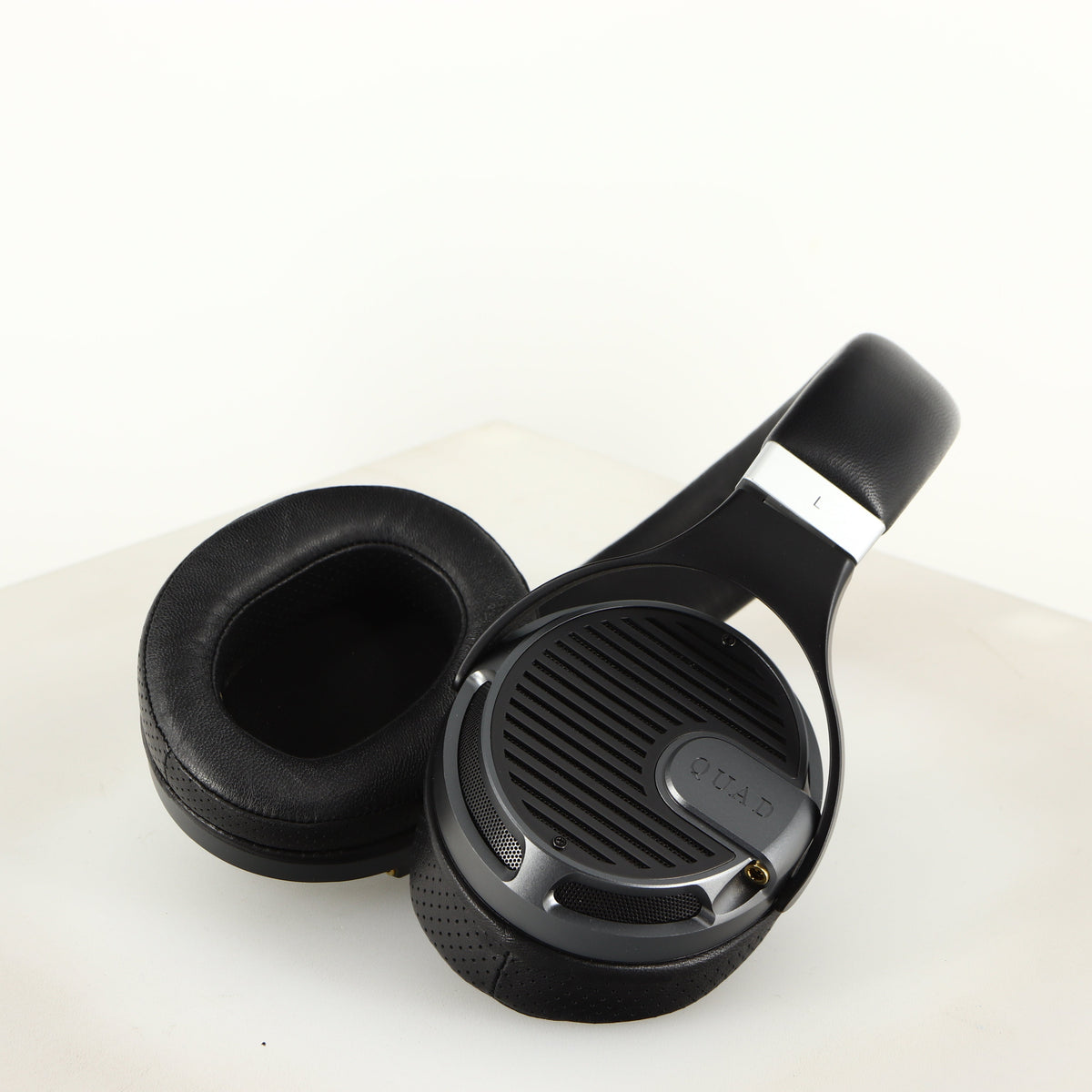 Close up of used Quad ERA-1 Headphones showing inside of right earmuff