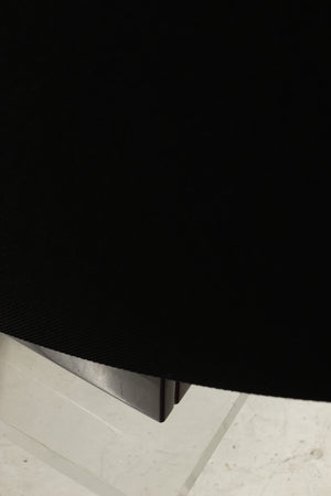 Close up of a used Quad ESL-2812 Floorstanding Speaker in a black finish showing light scratch on front