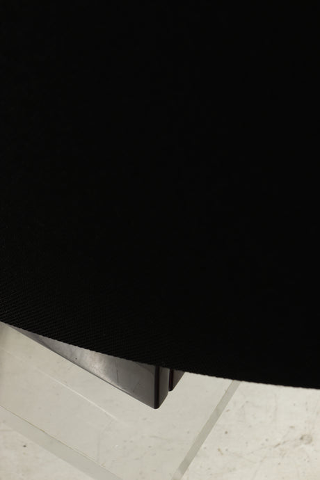 Close up of a used Quad ESL-2812 Floorstanding Speaker in a black finish showing light scratch on front