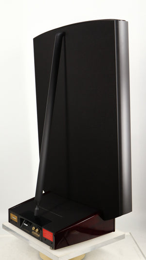 Rear left corner of a used Quad ESL-2812 Floorstanding Speaker in a black finish