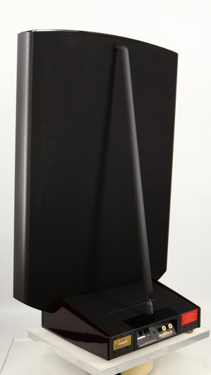 Rear right corner of a used Quad ESL-2812 Floorstanding Speaker in a black finish