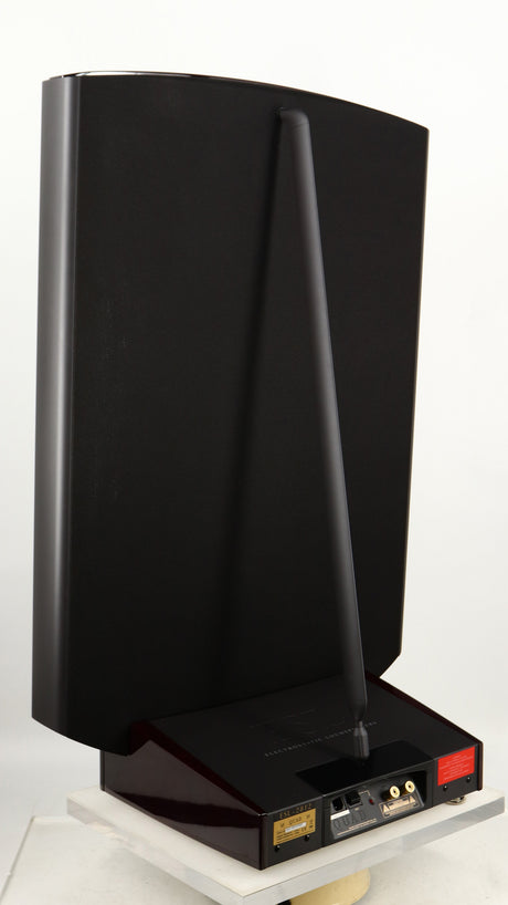Rear right corner of a used Quad ESL-2812 Floorstanding Speaker in a black finish