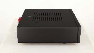 Left side view of a used Quad Vena Integrated Amplifier in a lancaster grey finish