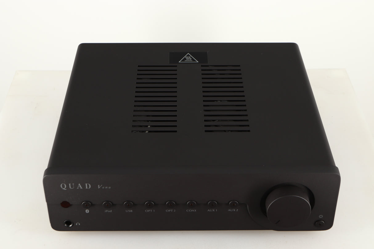 Top of a used Quad Vena Integrated Amplifier in a lancaster grey finish