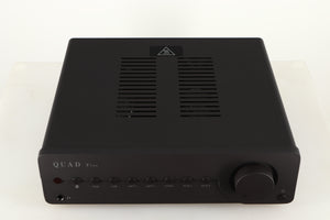 Top of a used Quad Vena Integrated Amplifier in a lancaster grey finish