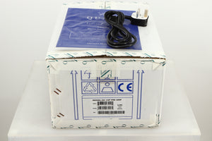 Box of a used Quad QC Twenty Four P Phonostage showing manual, and mains cable