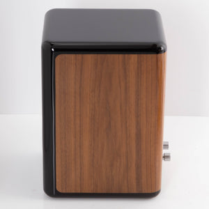 Right side view of a used Quad Revela 1 Standmount Speaker in a Walnut finish