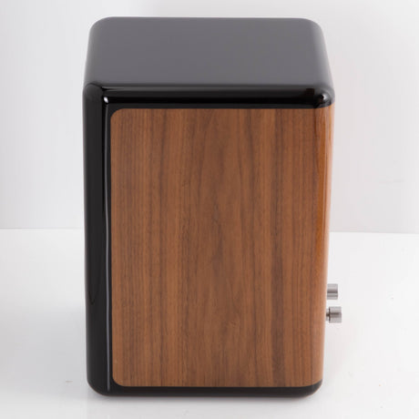 Right side view of a used Quad Revela 1 Standmount Speaker in a Walnut finish