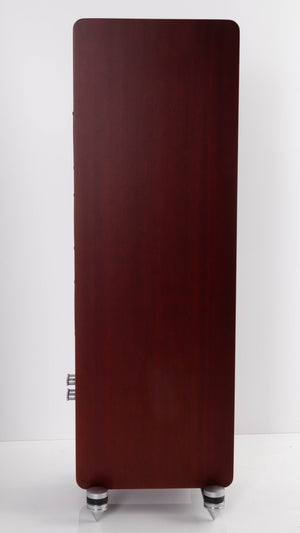 Left side view of a used Quad S-4 Floorstanding Speaker in a Sapele Mahogany finish