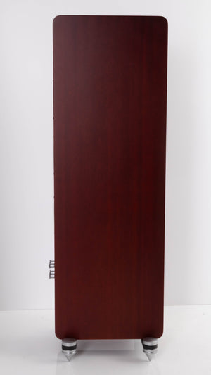 Left side view of a used Quad S-4 Floorstanding Speaker in a Sapele Mahogany finish