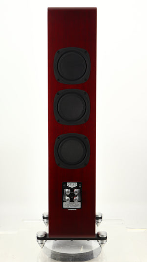 Rear view of a used Quad S4 Floorstanding Speaker in a sapele mahogany finish