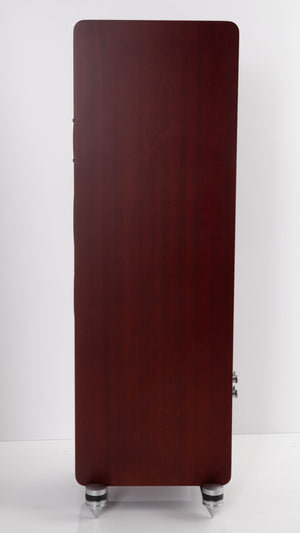 Right side view of a used Quad S-4 Floorstanding Speaker in a Sapele Mahogany finish
